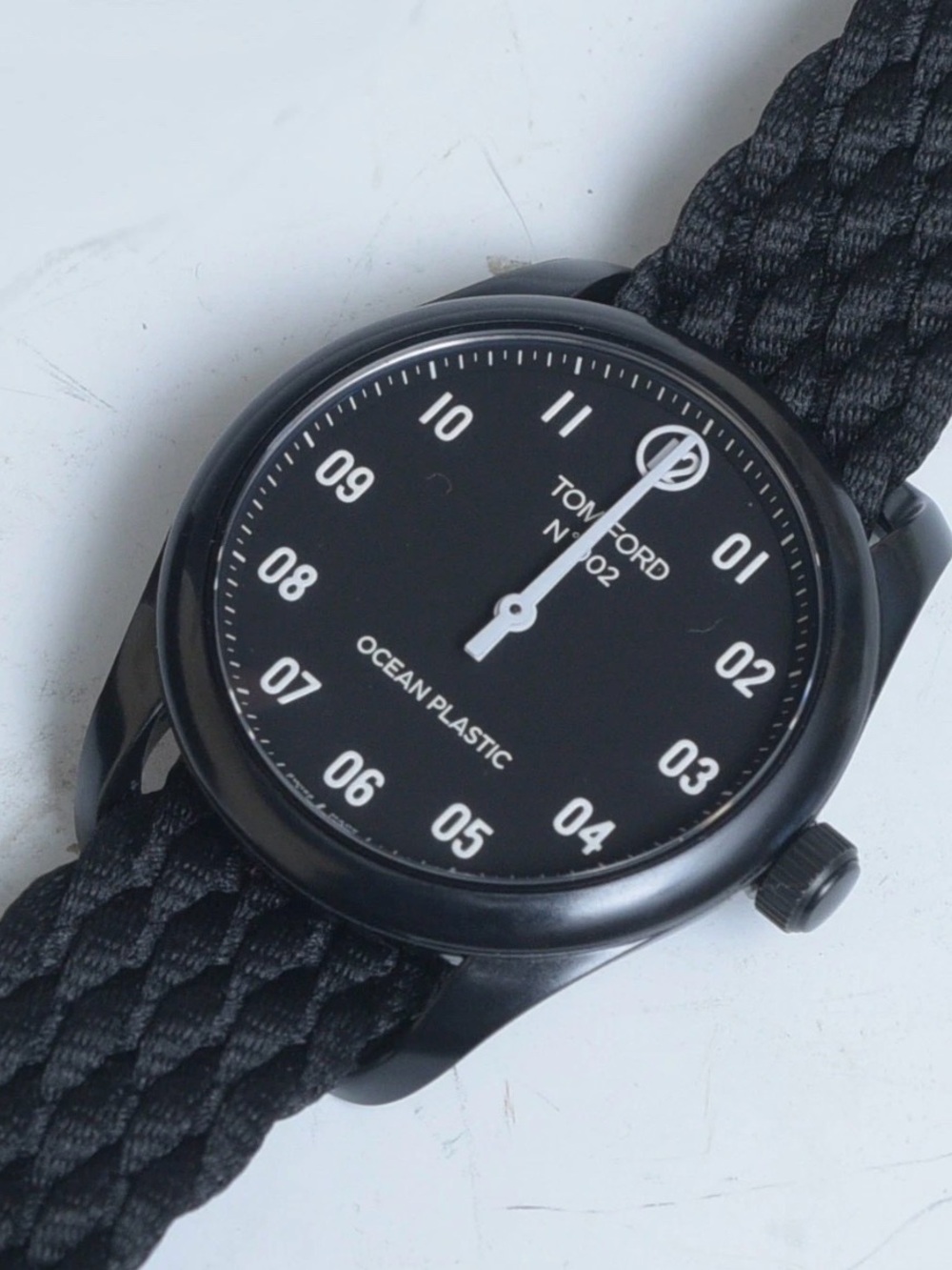 Tom Ford Ocean Plastic  43MM  Automatic Black Dial Wristwatch / Perfume Set